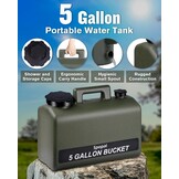 Spopal Campingdouche [10000mAh], IPX8 draagbare campingdouche met 20L stevige watertank, LED watertemperatuur en batterijniveauweergave, oplaadbare douchepomp voor reizen kamperen huisdier auto