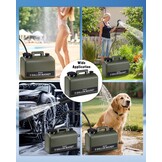 Spopal Campingdouche [10000mAh], IPX8 draagbare campingdouche met 20L stevige watertank, LED watertemperatuur en batterijniveauweergave, oplaadbare douchepomp voor reizen kamperen huisdier auto