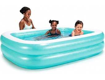 Bestway 54005 Opblaasbaar helder familiezwembad, 201 x 150 x 51 cm - groen