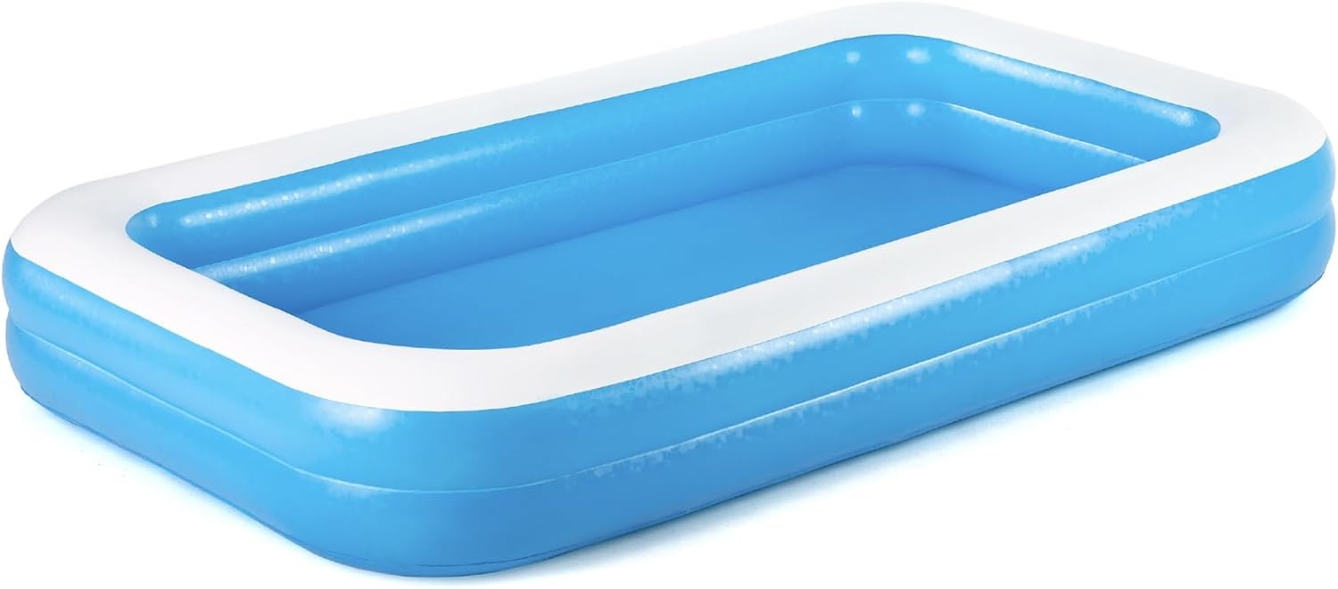 Bestway 54005 Opblaasbaar helder familiezwembad, 201 x 150 x 51 cm - groen
