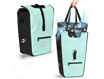 Fietstas voor bagagedrager achter met afneembaar koelinzetstuk, 3-in-1 fietstas, schoudertas en transporttas voor winkelen, mountainbike, outdoor, sport (22-28 l)