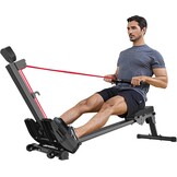 Roeitoestel voor thuis, opklapbaar roeitrainer Roeimachines, gewichtscapaciteit 120 kg (Rood)