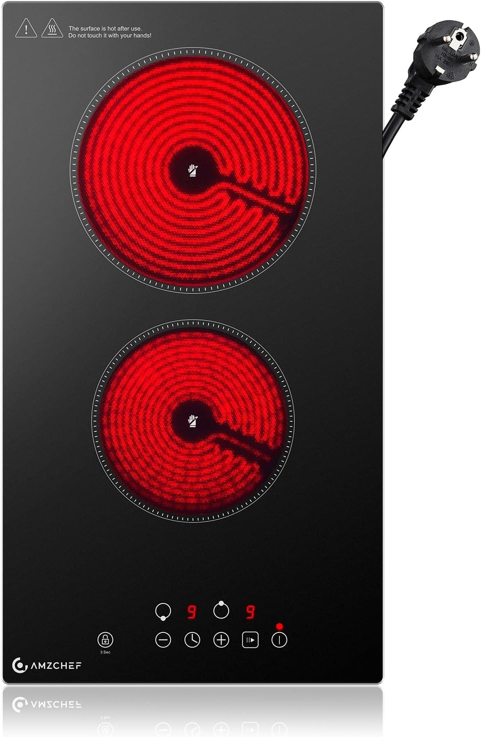Keramische Kookplaat Zwart 3200W - 35% Korting
