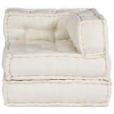 Modulaire Poef van Stof - Crème - 34% Korting
