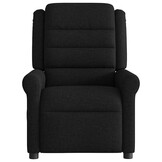 Verstelbare Stoffen Fauteuil Zwart - 35% Korting