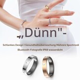 Smart Ring Fitness Tracker Zilver - Hartslag, Slaap, Sportmodi (34% Korting)