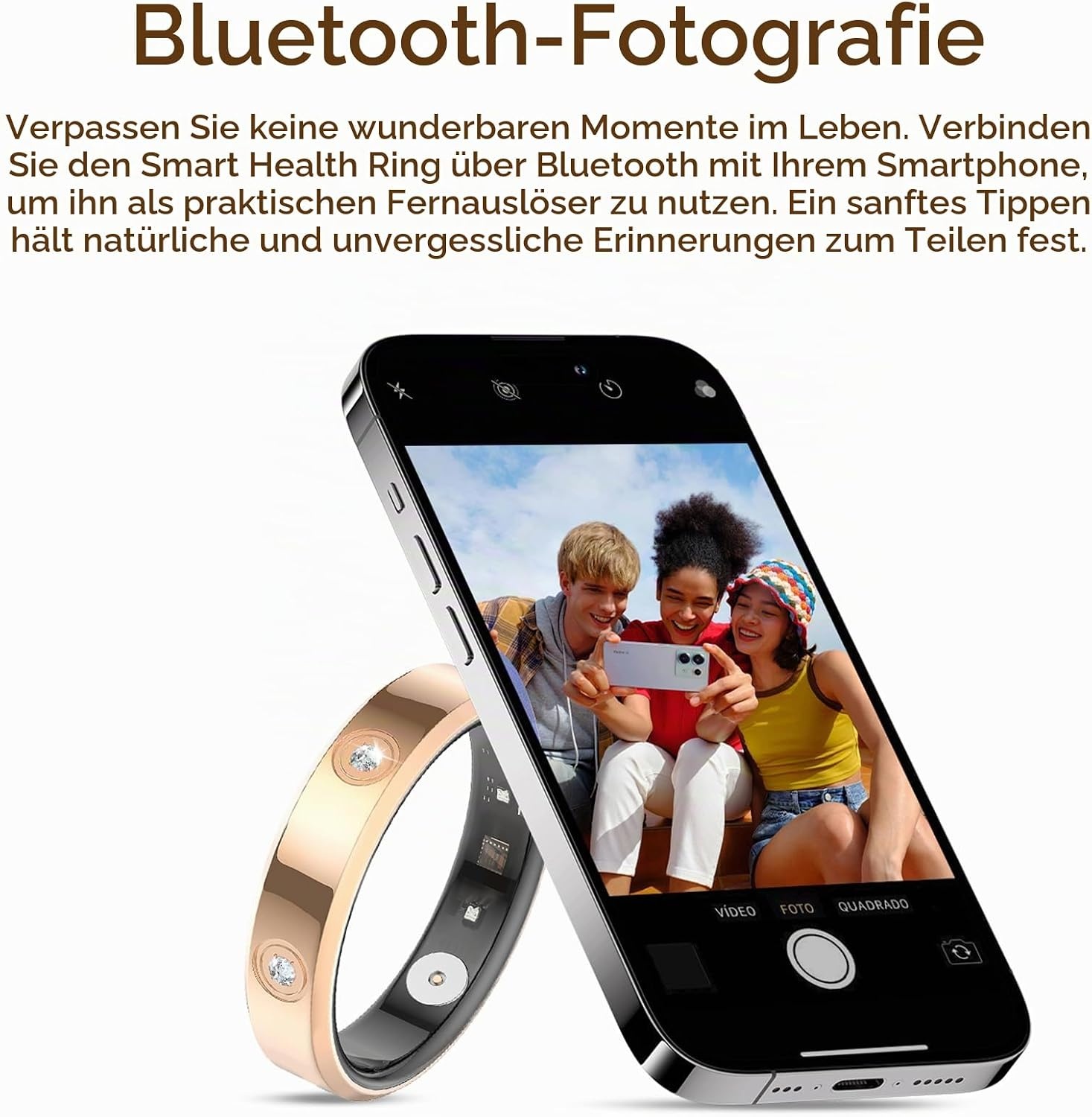 Smart Ring Fitness Tracker Zilver - Hartslag, Slaap, Sportmodi (34% Korting)