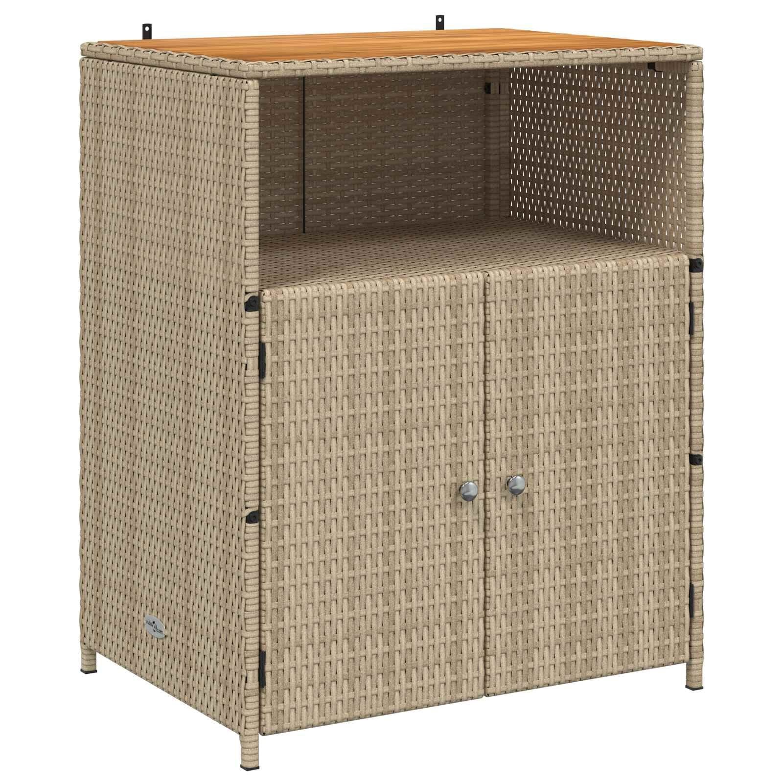 Beige Rattan Kast met Plank 70x50x87 cm - 54% Korting!