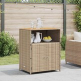 Beige Rattan Kast met Plank 70x50x87 cm - 54% Korting!