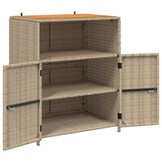 Beige Rattan Kast met Plank 70x50x87 cm - 54% Korting!