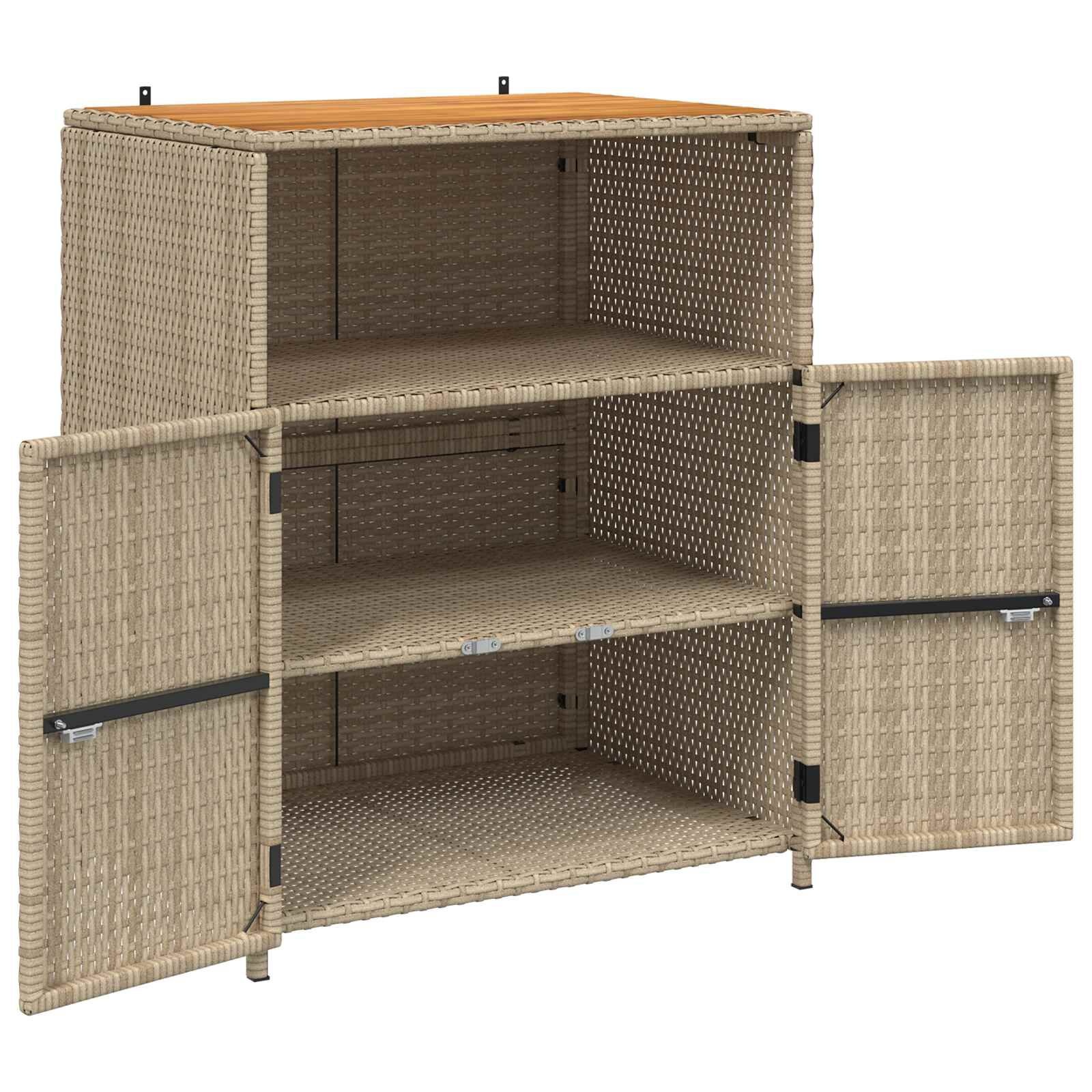Beige Rattan Kast met Plank 70x50x87 cm - 54% Korting!