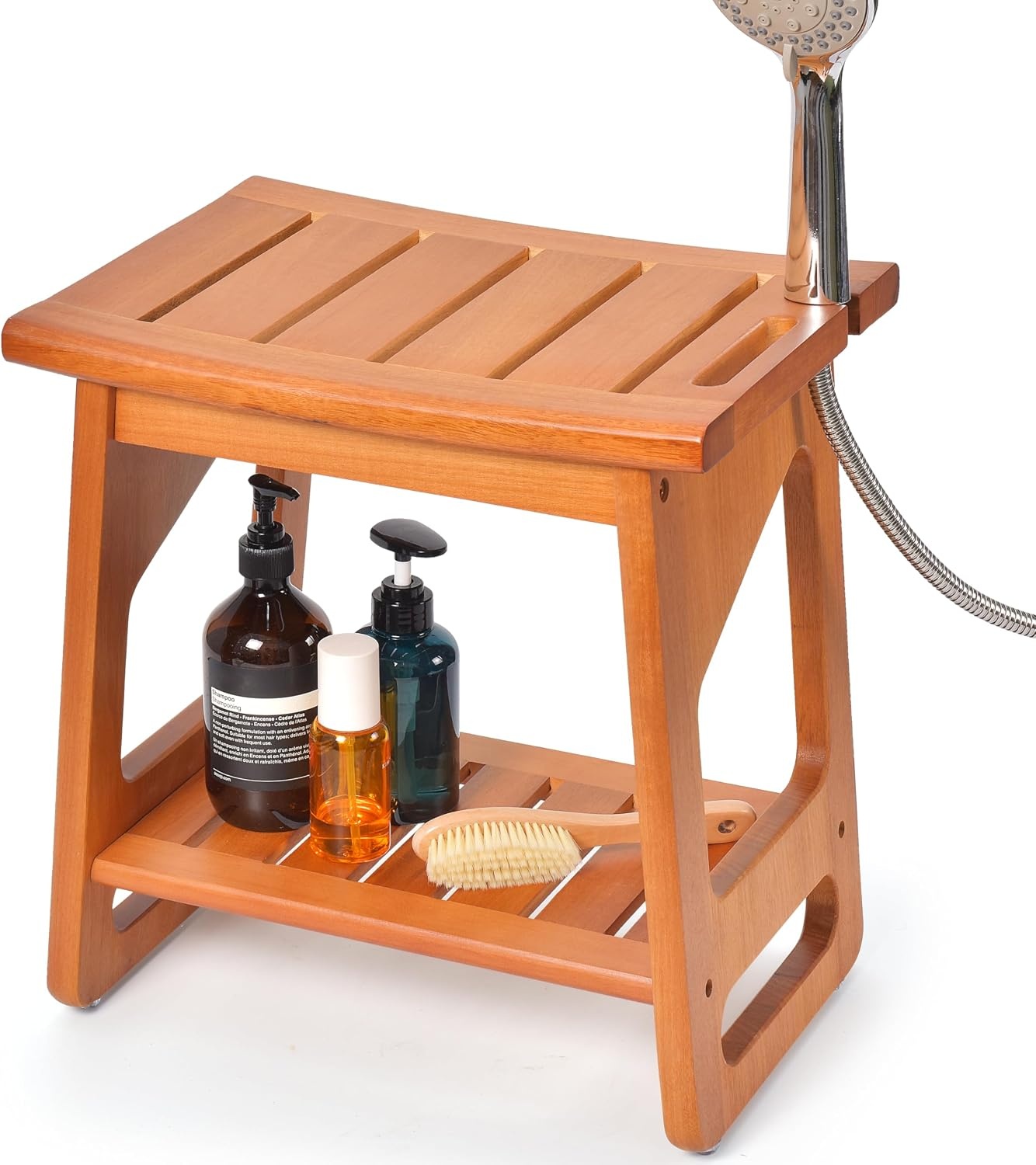 Douchebankje Teakhout 40x30x42,5 cm - Waterafstotend & Massief A-klasse