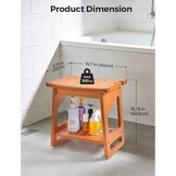 Douchebankje Teakhout 40x30x42,5 cm - Waterafstotend & Massief A-klasse
