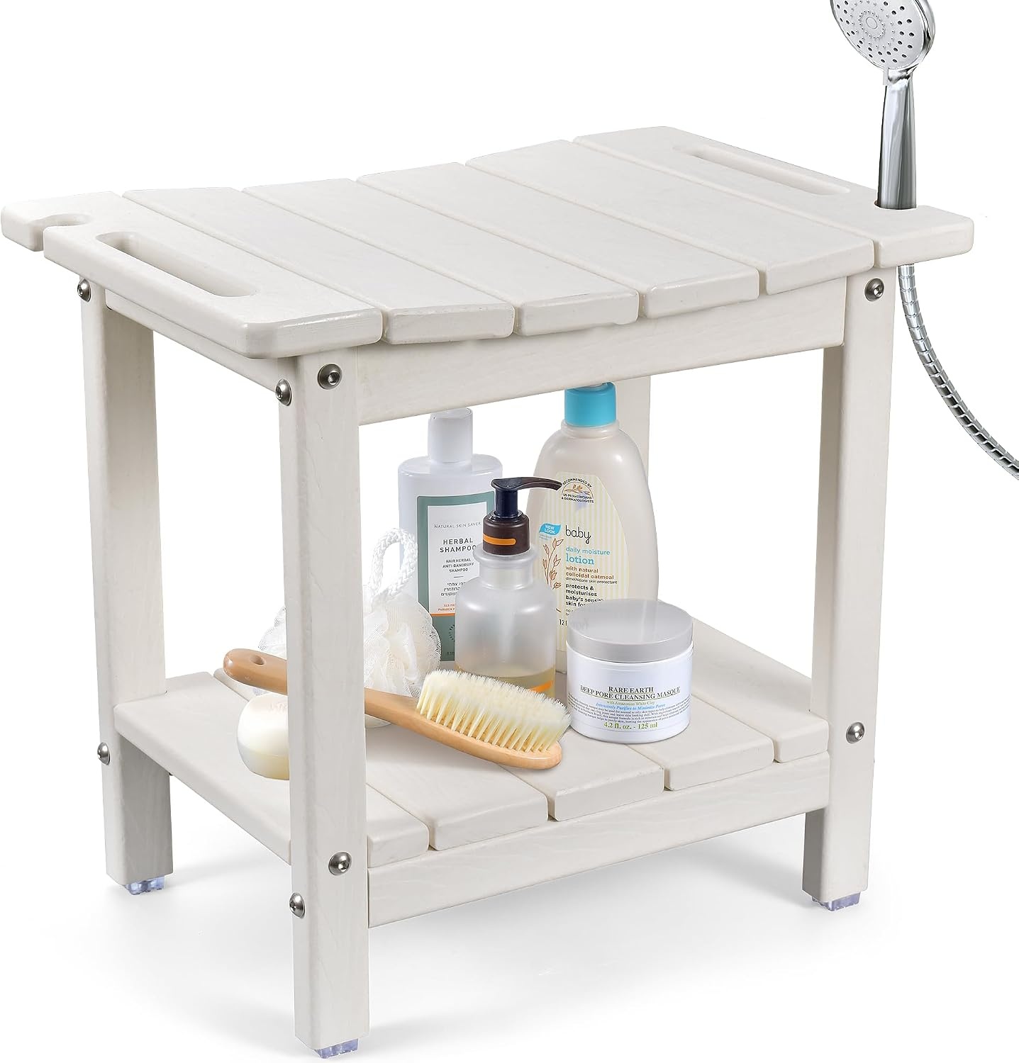 Douchebankje Teakhout 40x30x42,5 cm - Waterafstotend & Massief A-klasse