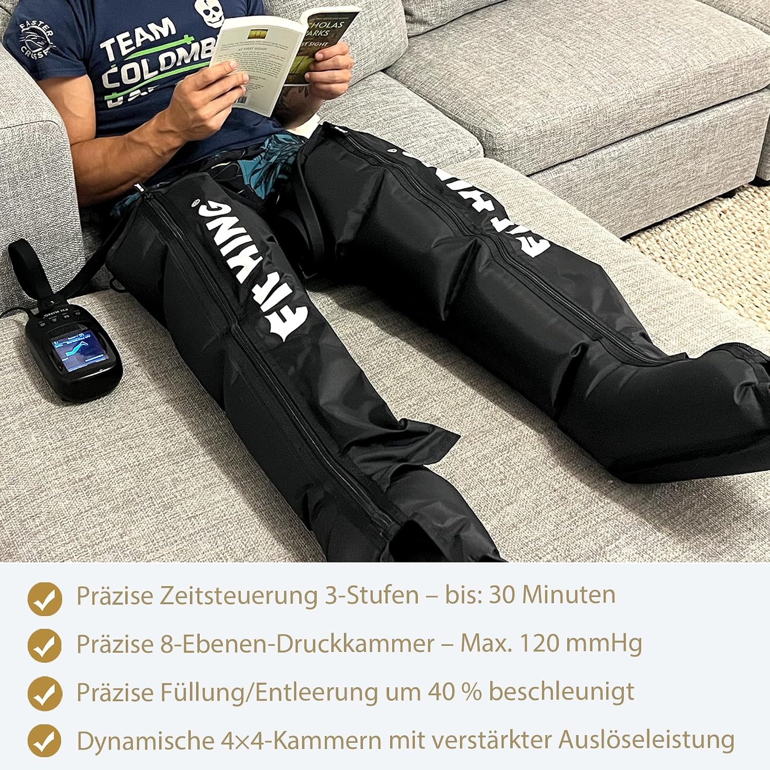 Beenmassageapparaat Luchtdruk M: Spierontspanning & Herstel - 60% Korting