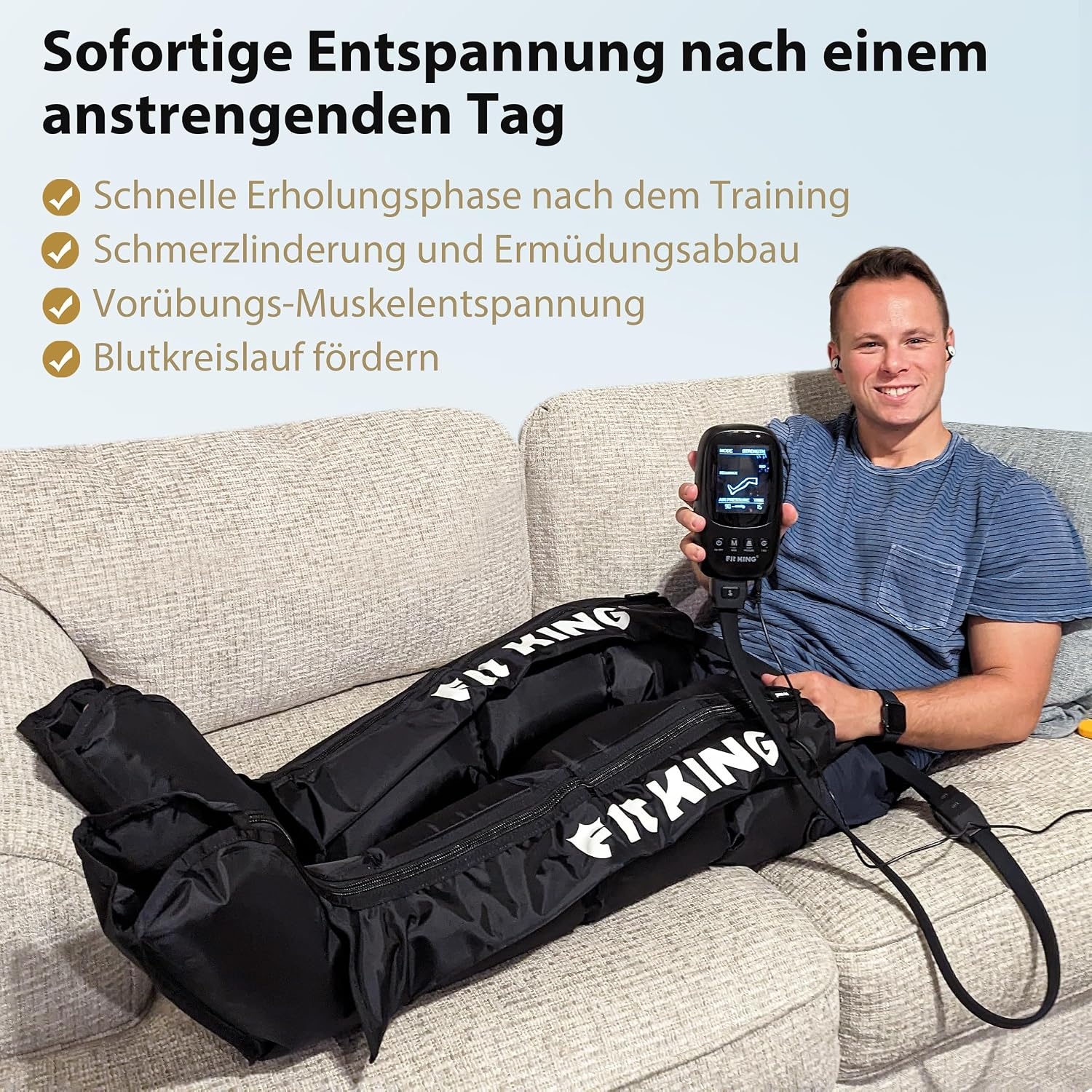 Beenmassageapparaat Luchtdruk M: Spierontspanning & Herstel - 60% Korting