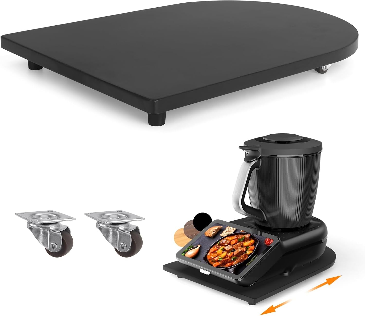 Bamboe Glijplank met Wielen voor Thermomix TM7 | 32% Korting
