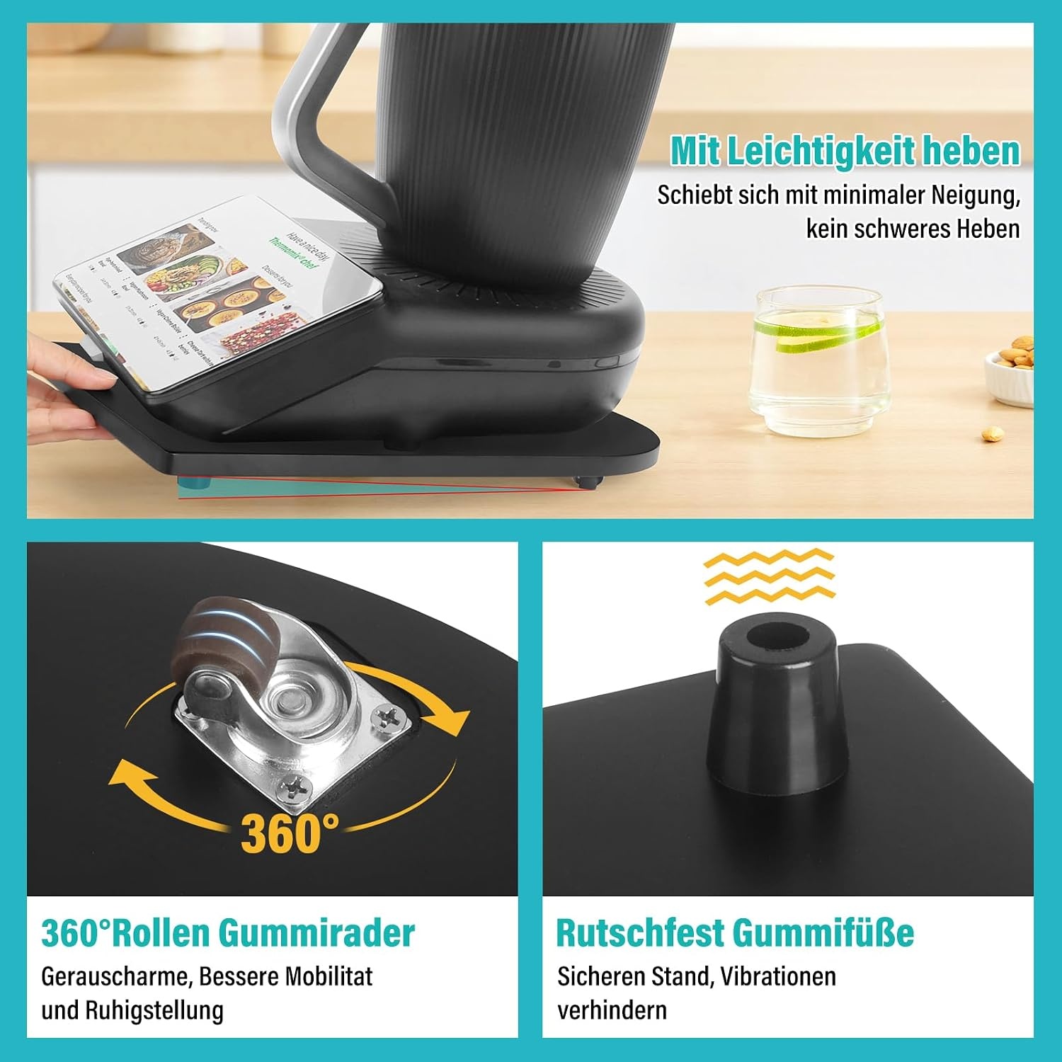 Bamboe Glijplank met Wielen voor Thermomix TM7 | 32% Korting
