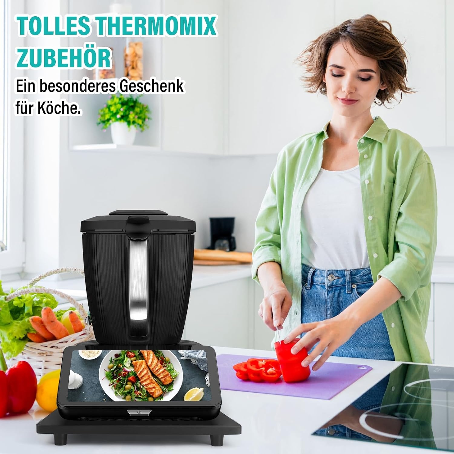 Bamboe Glijplank met Wielen voor Thermomix TM7 | 32% Korting