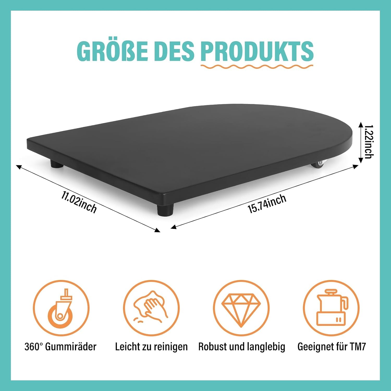 Bamboe Glijplank met Wielen voor Thermomix TM7 | 32% Korting
