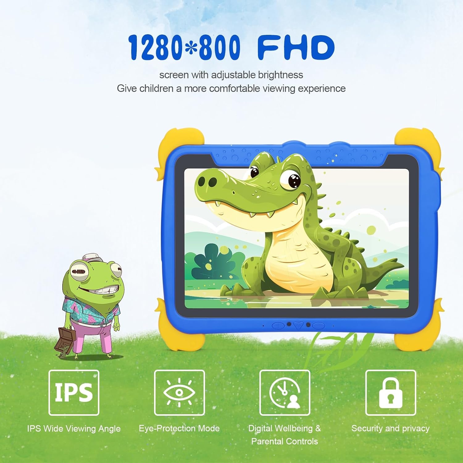 Kindertablet Blauw 10,1" FHD - 33% Korting!