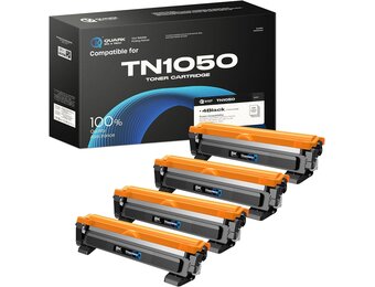 4x Zwarte Toner Cartridge Compatibel met Brother TN-1050 - 32% Korting