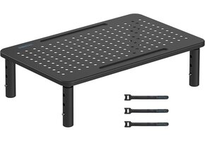 Monitor Standaard Verstelbaar Ergonomisch Zwart Metaal | 54% Korting