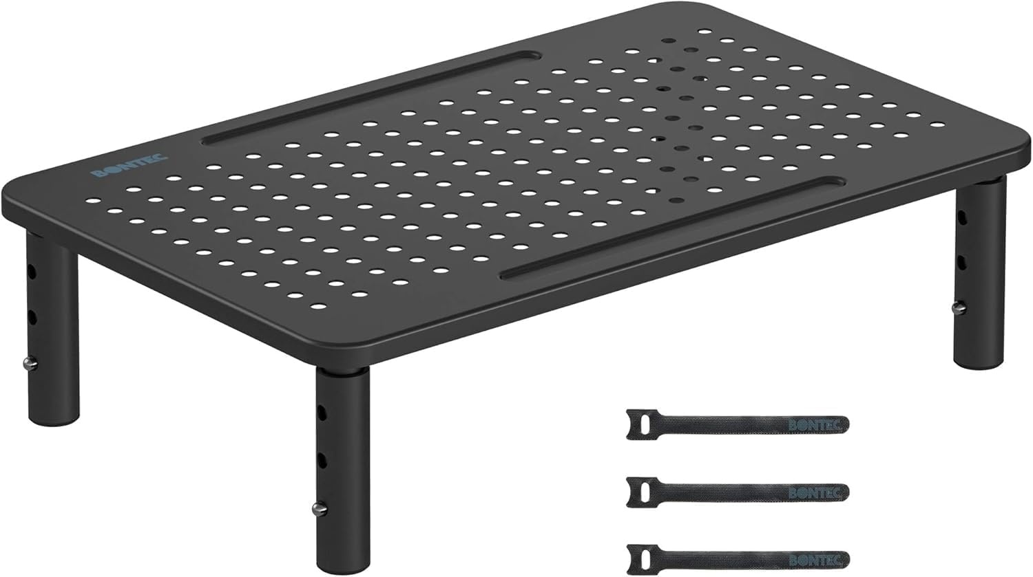 Ergonomische Monitor Standaard - Zwart Metaal (45% Korting)
