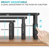 Ergonomische Monitor Standaard - Zwart Metaal (45% Korting)