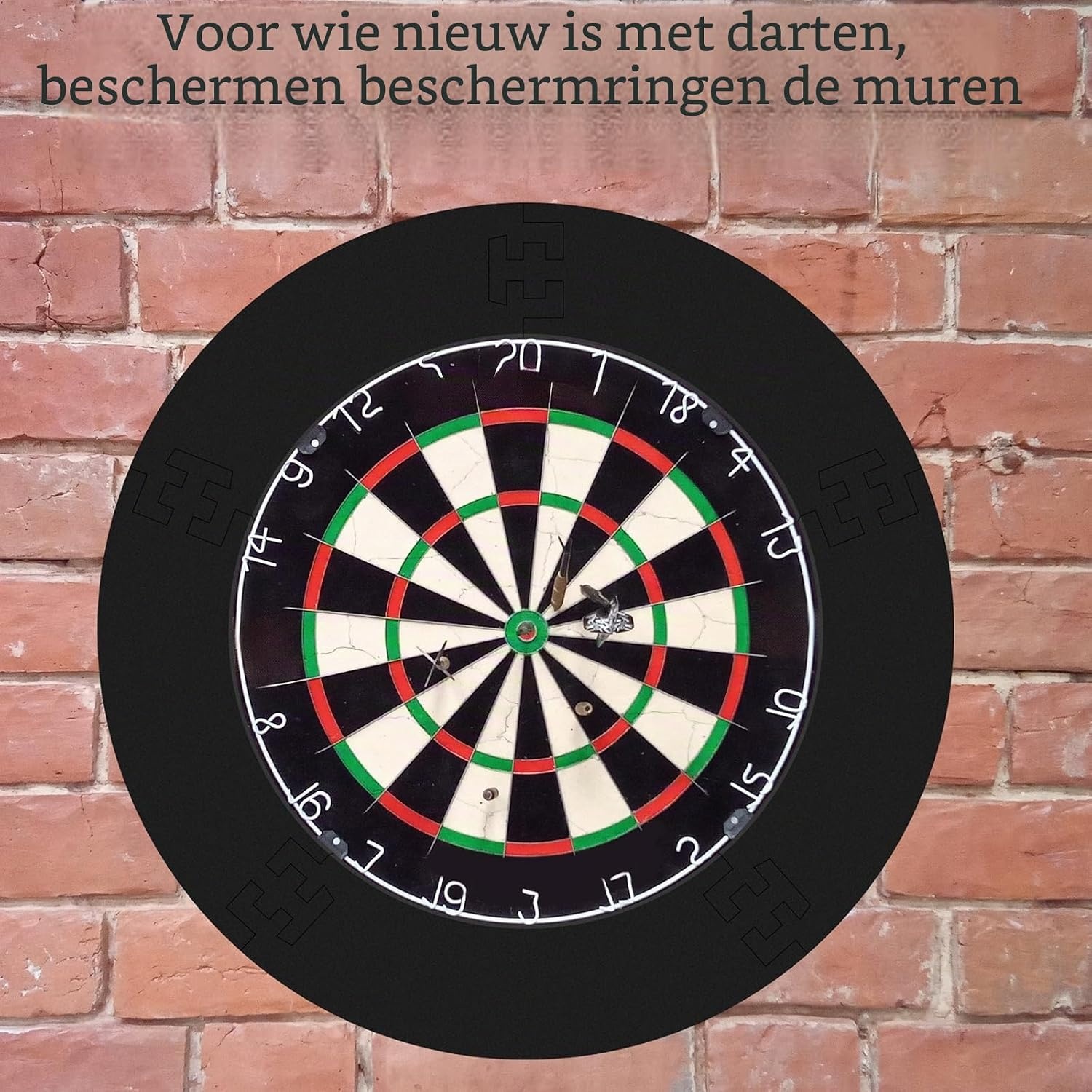 Dartbord Surround Zwart - Muurbescherming met 32% Korting