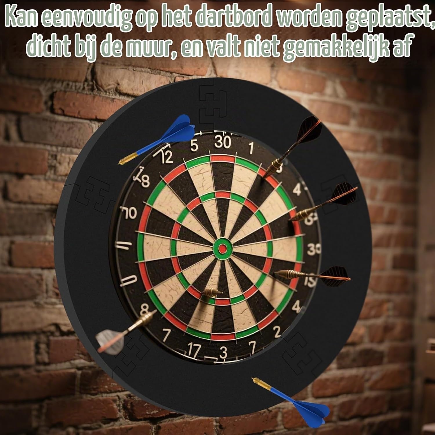 Dartbord Surround Zwart - Muurbescherming met 32% Korting