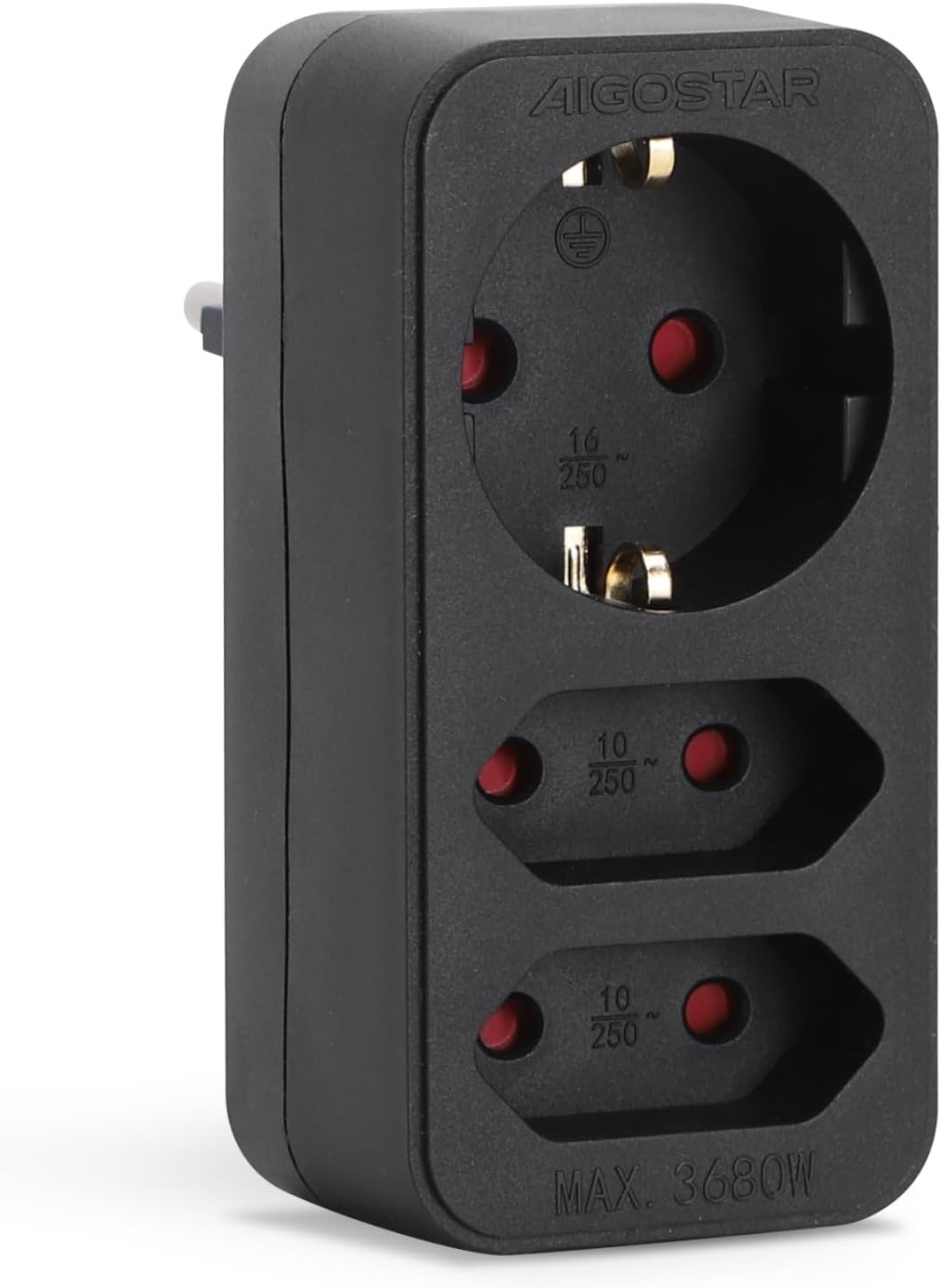 Compact Stekkerblok 3-weg met Kinderslot - 3680W Wit