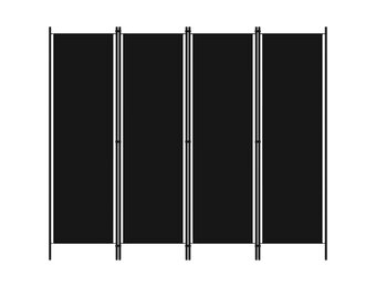 Kamerscherm Zwart 4 Panelen - 200x180 cm - 33% Korting
