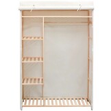 Kledingkast met Houten Frame en Stoffen Hoes - 110x40x170 cm - 41% Korting