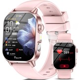 Roze Smartwatch met HD Display & Bellen - 33% Korting