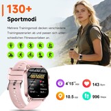 Roze Smartwatch met HD Display & Bellen - 33% Korting