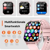 Roze Smartwatch met HD Display & Bellen - 33% Korting