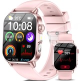 Smartwatch Roze 33% Korting: EKG, Bloeddruk, 2.0" Scherm