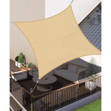 Waterdicht Schaduwdoek Rechthoekig 4x4m - 95% UV-Bescherming (Sandkleur) - 34% Korting!