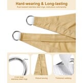 Waterdicht Schaduwdoek Rechthoekig 4x4m - 95% UV-Bescherming (Sandkleur) - 34% Korting!