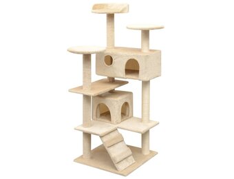 Kattenkrabpaal van 125 cm in beige - 34% korting!