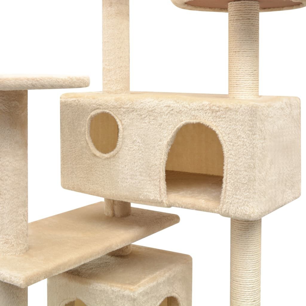 Kattenkrabpaal van 125 cm in beige - 34% korting!