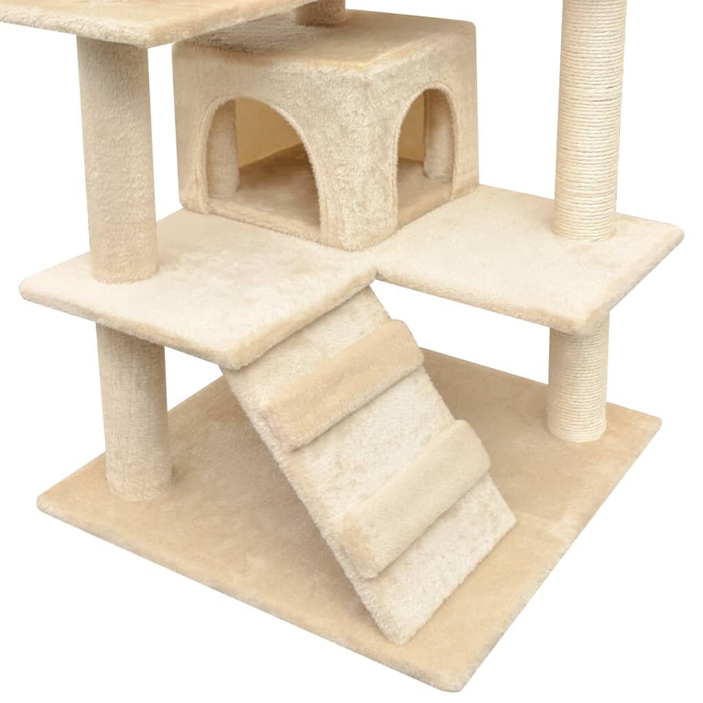 Kattenkrabpaal van 125 cm in beige - 34% korting!