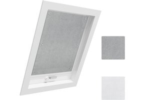 Verduisterend Dakraamrolgordijn Grijs 48x93 cm | Zuignappen Montage | 42% Korting