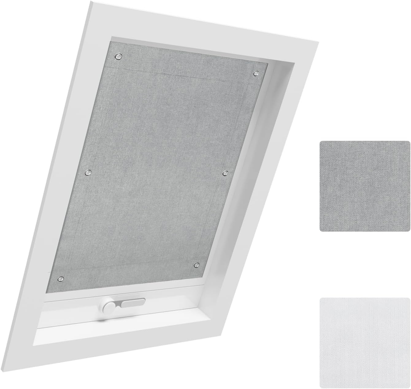 Verduisterend Dakraamrolgordijn Grijs 48x93 cm - 37% Korting - Boorvrij
