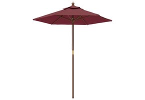 Parasol met Houten Paal Bordeauxrood - 40% Korting!