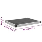 Lage Douchebak RVS & HKC Grijs - 80x62 cm | 34% Korting