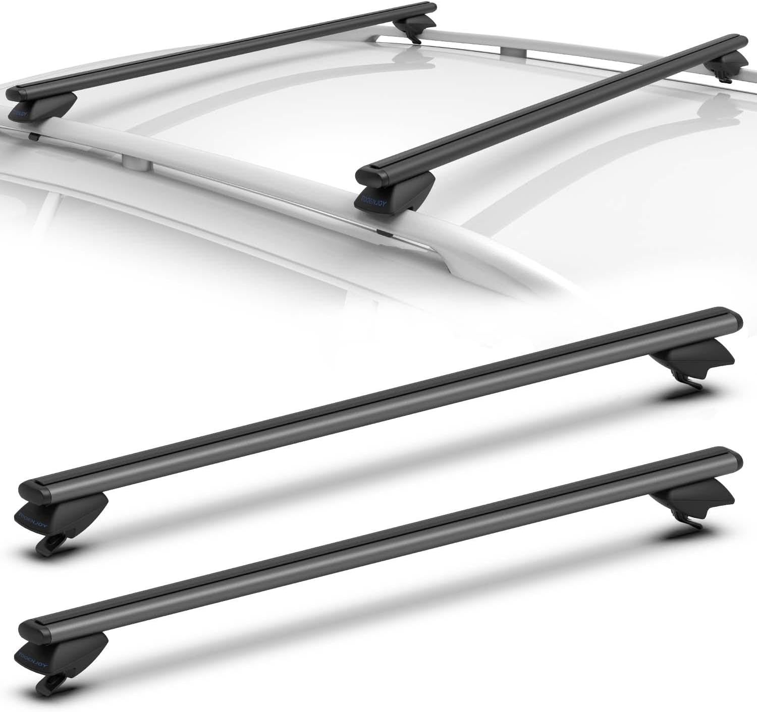 COWVIE Dakdragers 135 cm Zwart - Universele Aluminium Allesdragers met 33% Korting
