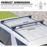 COWVIE Dakdragers 135 cm Zwart - Universele Aluminium Allesdragers met 33% Korting