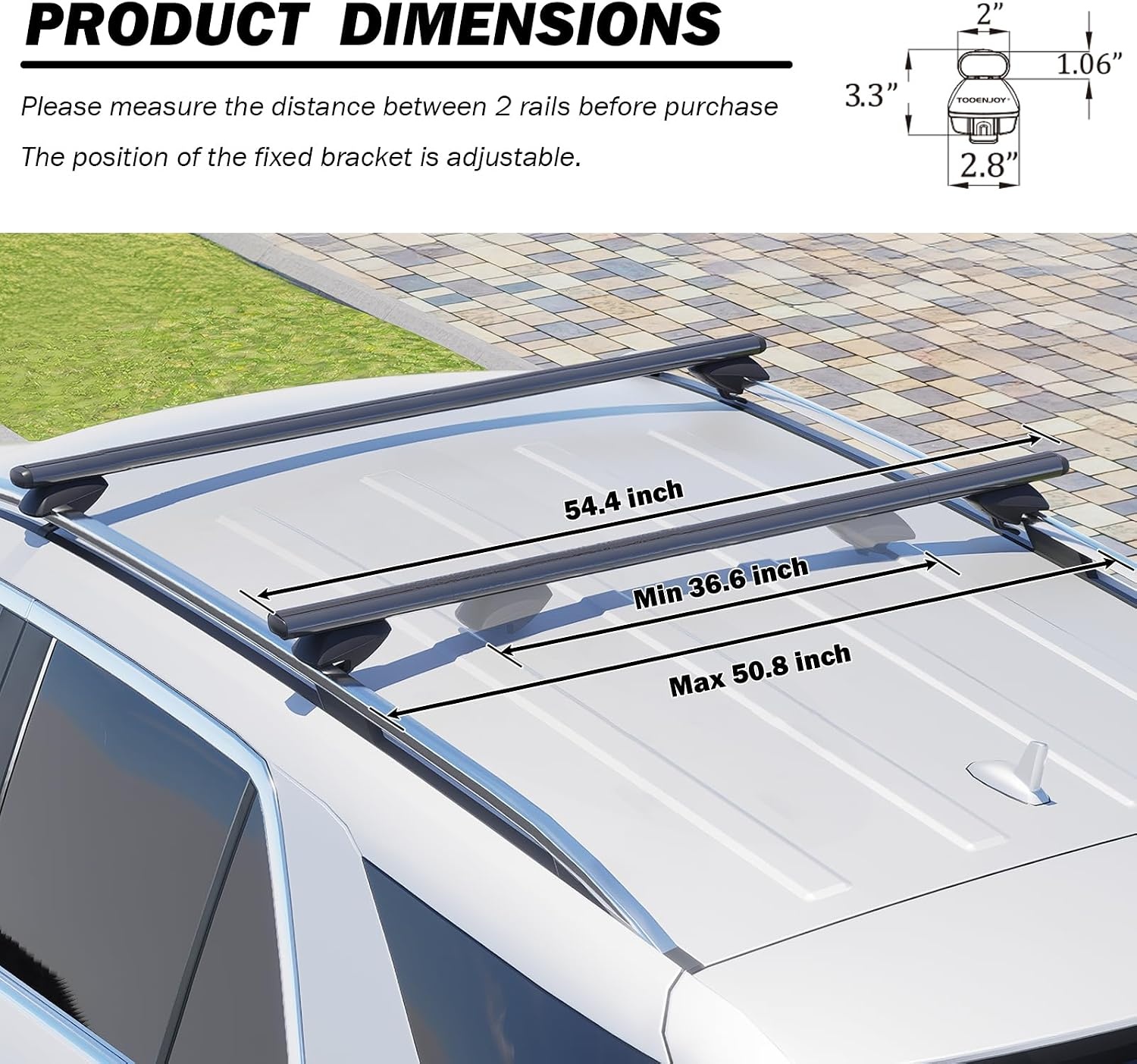 COWVIE Dakdragers 135 cm Zwart - Universele Aluminium Allesdragers met 33% Korting